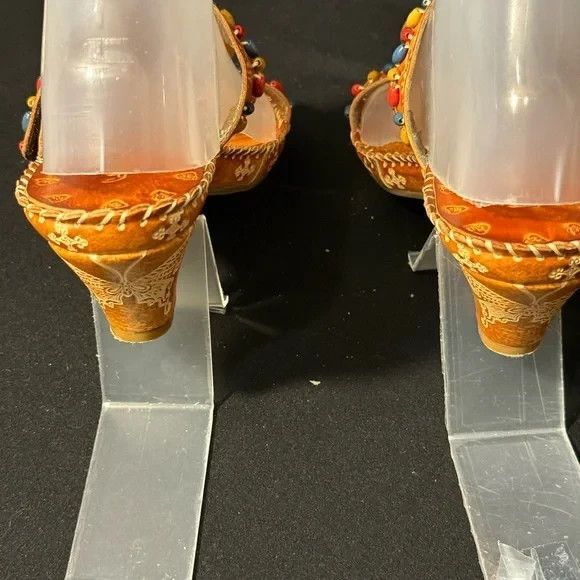 Corkys Colorful St. Kitts  Embellished Wedges Adjustable Strap  Women's Sz 9 - Picture 6 of 7